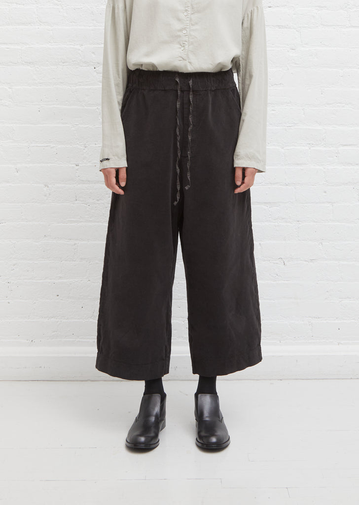 Velvet Wide & Short Trousers — Moka