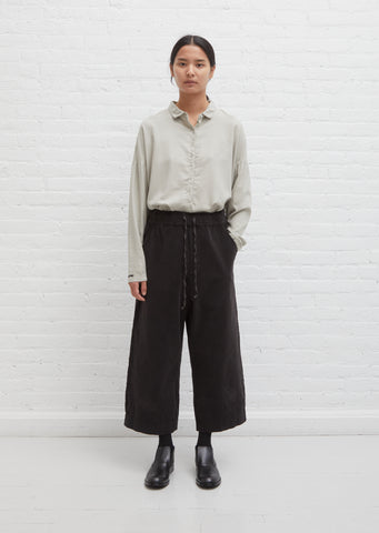 Velvet Wide & Short Trousers — Moka