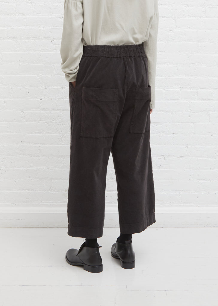 Velvet Wide & Short Trousers — Moka