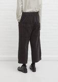Velvet Wide & Short Trousers — Moka