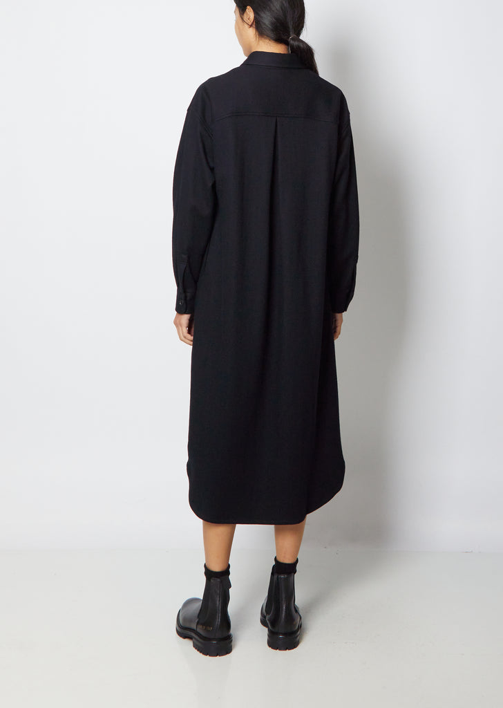 Wool Oversized Shirt Dress
