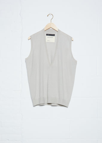 Sleeveless Deep V-Neck Sweater — Moon