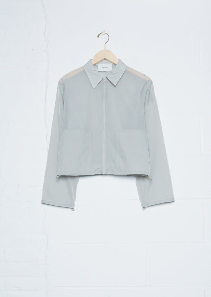 Sheer Zip-Up Blouson