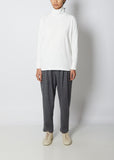 Slub Cotton Rib Turtleneck — Natural