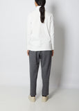 Slub Cotton Rib Turtleneck — Natural