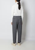 Wool Plaid Pants — Grey