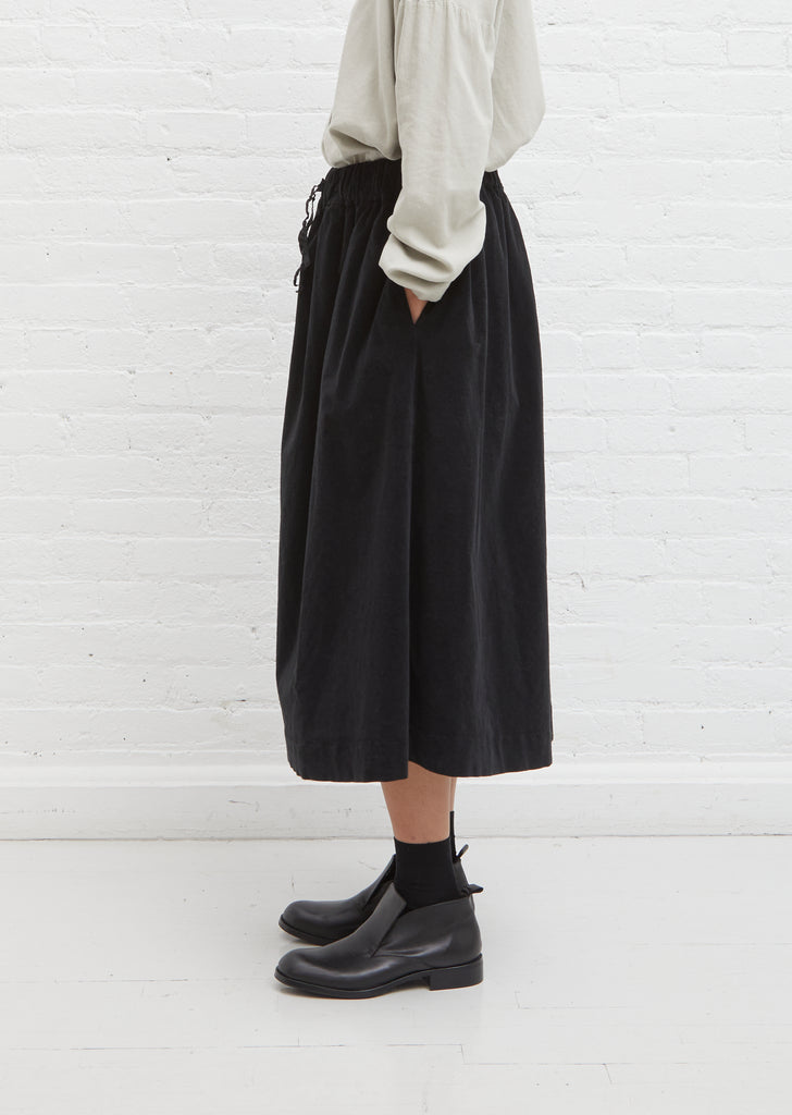 Velvet Double Skirt — Black
