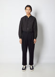 Wool Plaid Pants — Dark Navy