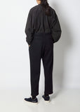 Wool Plaid Pants — Dark Navy