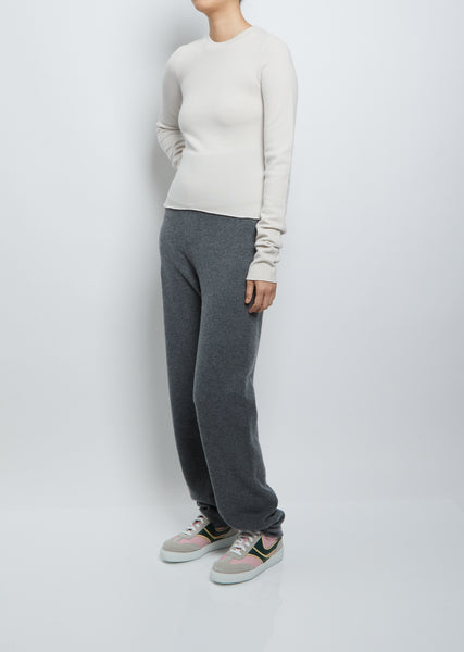 Loulou Studio Leka V-Neck Ribbed Cashmere Cardigan
