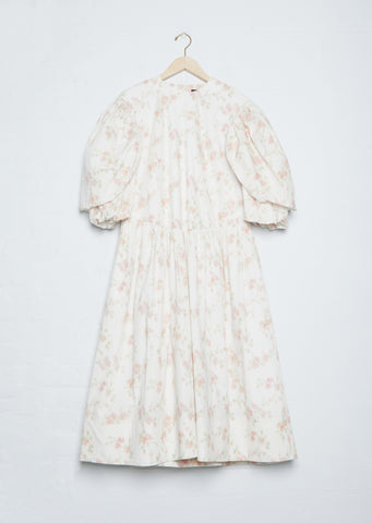 Layered Puff Sleeve Smock Dress