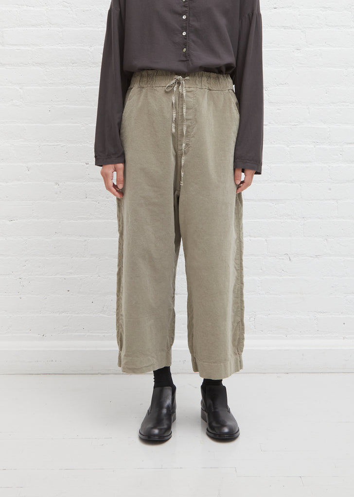 Velvet Wide & Short Trousers — Marron Glace