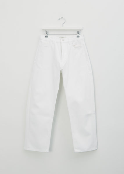 Ruthe Cotton Jean — White – La Garçonne