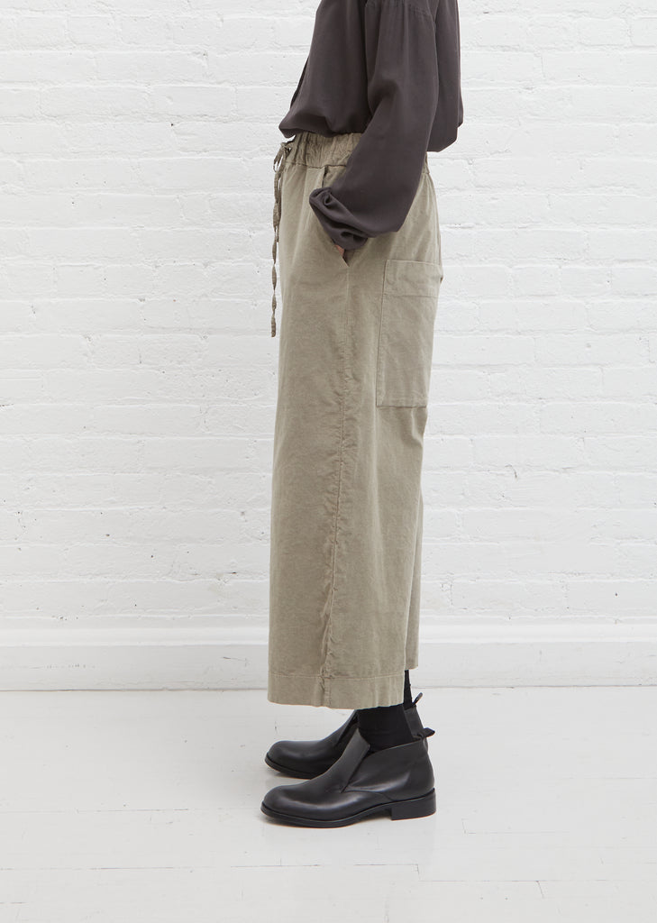 Velvet Wide & Short Trousers — Marron Glace