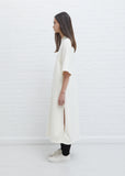 Meden Fleeceback Jersey Dress — Milk