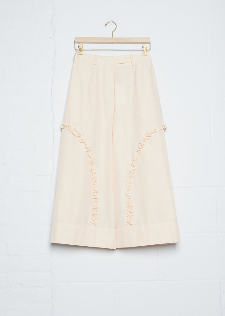 Sculpted Wide Leg Trousers — Nude