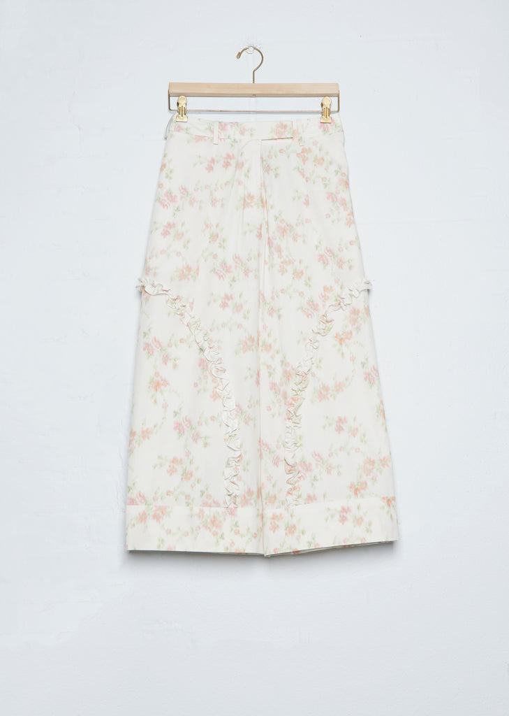 Sculpted Wide-Leg Trousers — Ivory