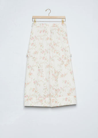 Sculpted Wide-Leg Trousers — Ivory