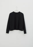 Loop Longsleeve Cotton T-Shirt — Black