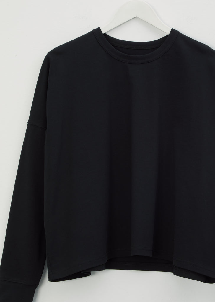 Loop Longsleeve Cotton T-Shirt — Black