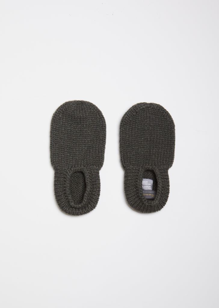 Brooklyn Cashmere Lounge Socks — Forest