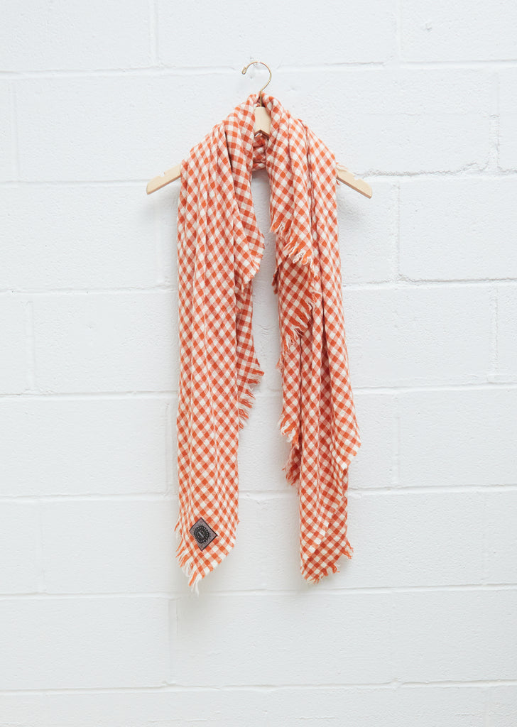 Labra Quadra Natte Scarf — Orange/White