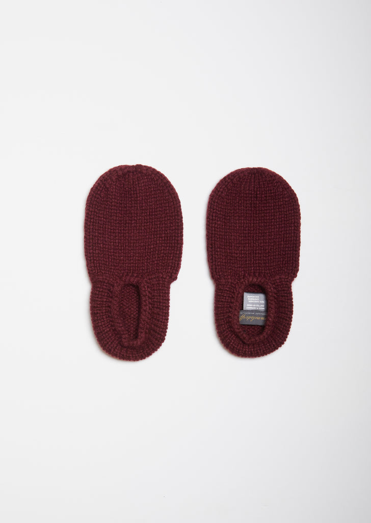 Brooklyn Cashmere Lounge Socks — Bordeaux