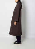Yamamichi Tweed Shawl Long Overcoat
