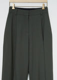 Dry Plain Wool Deep Pleat Trouser