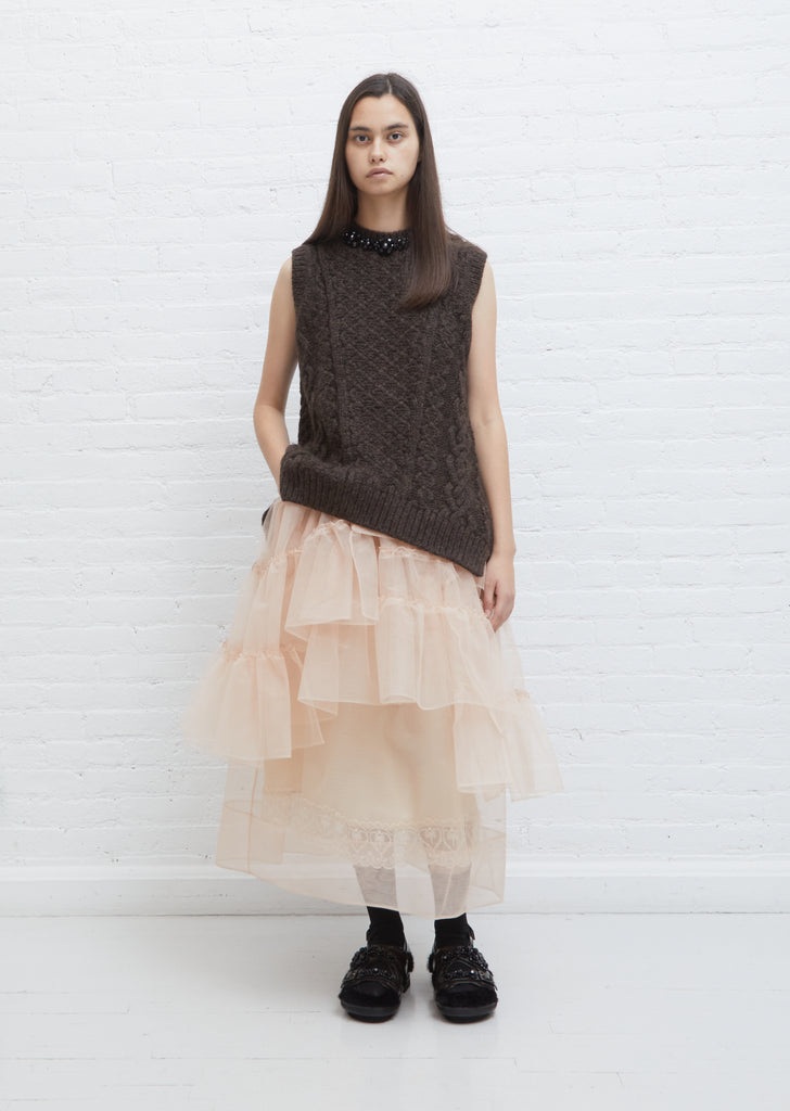 Sculpted Vest — Brown / Jet