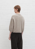 Wool & Cashmere Dropped Shoulder Crewneck — Oatmeal