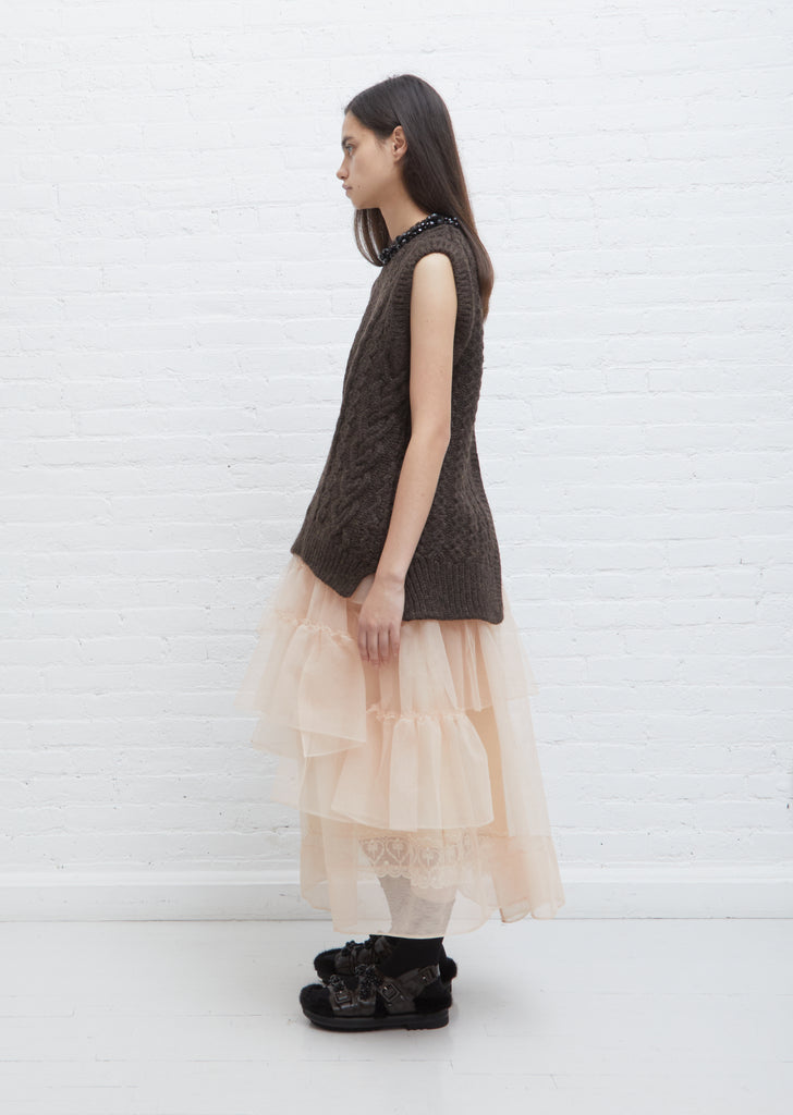 Sculpted Vest — Brown / Jet
