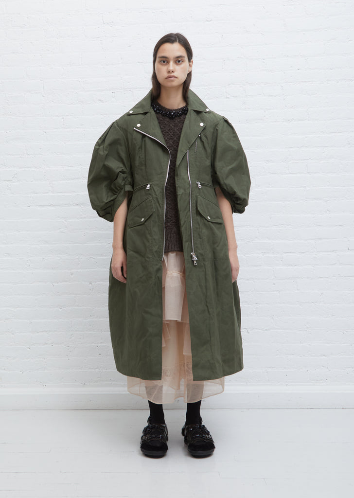 Sculpted Coat W/ Faux Fur