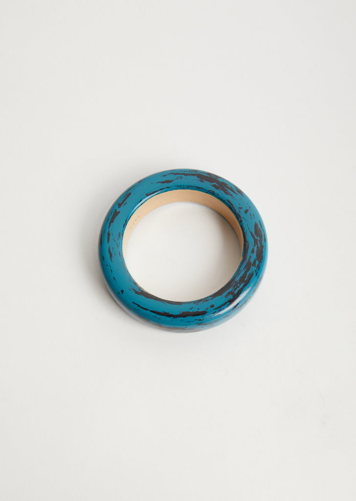 Kham Urushi Bangle — Lake Blue