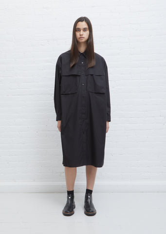 Storm Flap Dress — Black