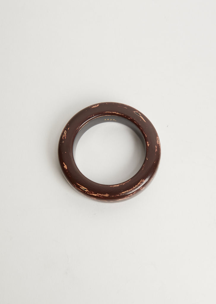 Kham Urushi Bangle — Temple Red