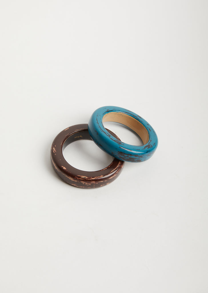 Kham Urushi Bangle — Lake Blue
