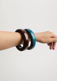 Kham Urushi Bangle — Lake Blue