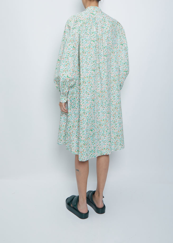 Yseult Dress — Green/Peach