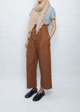 Labra Quadra Natte Scarf — Camel/White