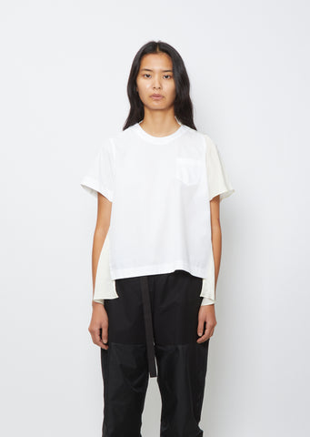 Cotton Poplin x Satin Pullover Top