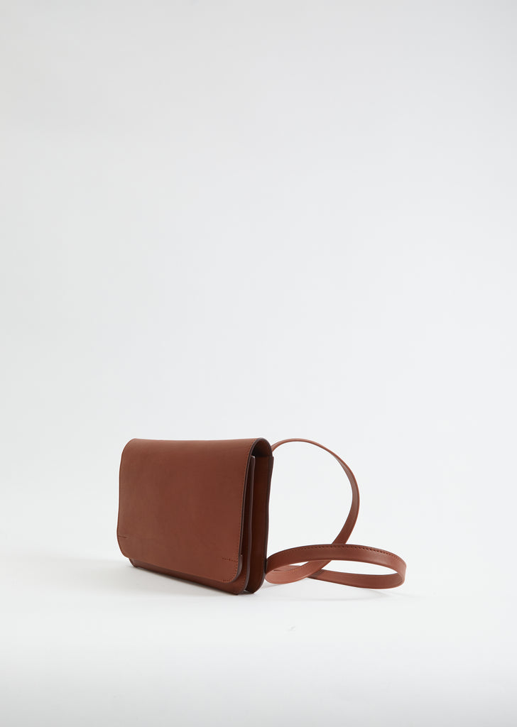 Isabella Small Round Shoulder Bag — Dark Honey