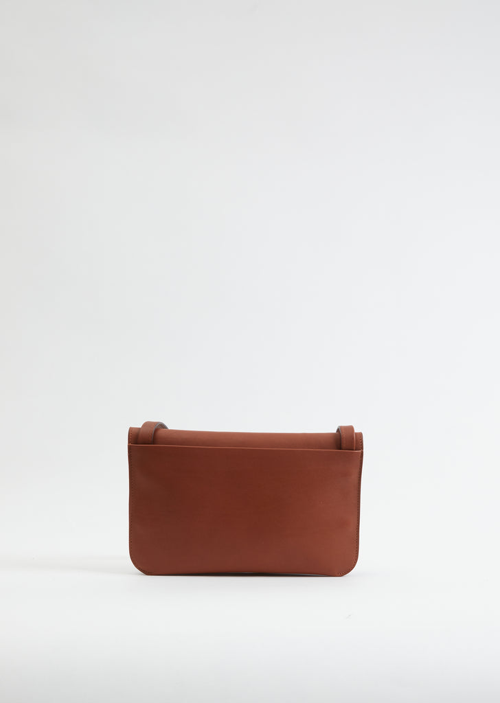 Isabella Small Round Shoulder Bag — Dark Honey