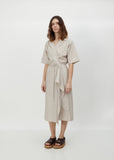 Dina Cotton Poplin Wrap Dress — Desert