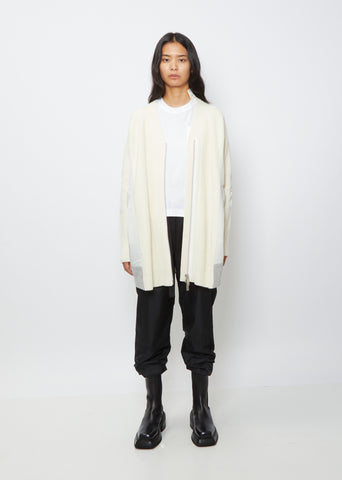 Nylon Twill x Wool Cardigan