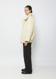 Wadded Asymmetrical Jacket — Mist