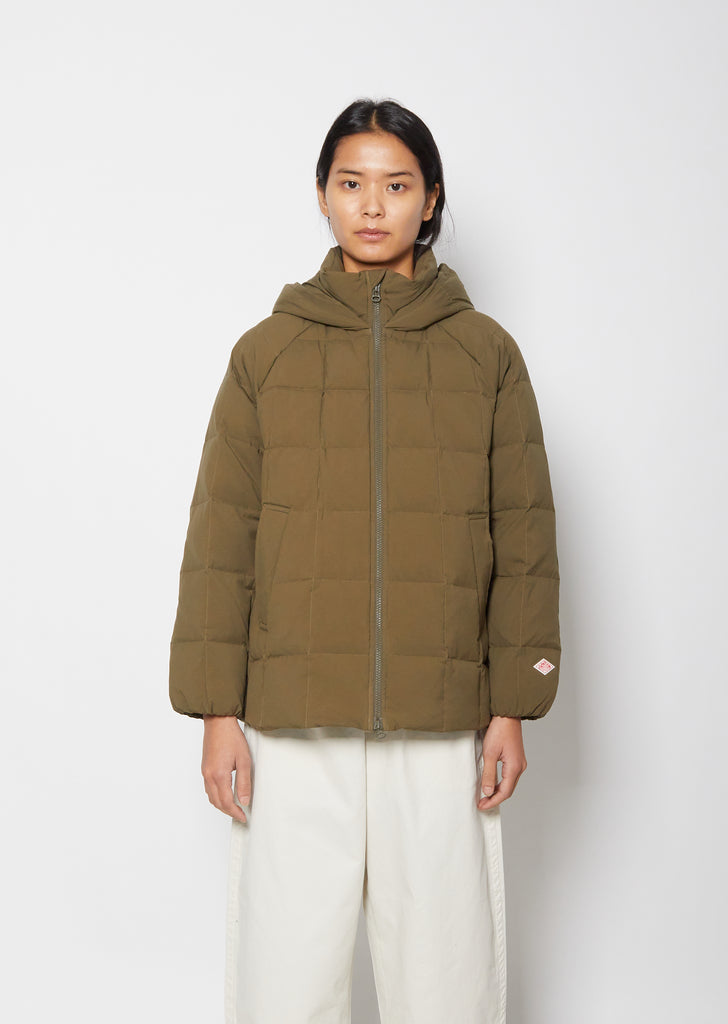 Middle Down Hooded Puffer Jacket