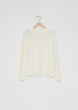 Linen-Wool Deep Trim Sweater