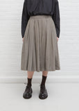 Solange Silk Cotton Poplin Skirt — Smoke Taupe