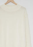 Linen-Wool Deep Trim Sweater